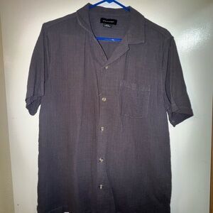 Men's Gray Short Sleeve Shirt